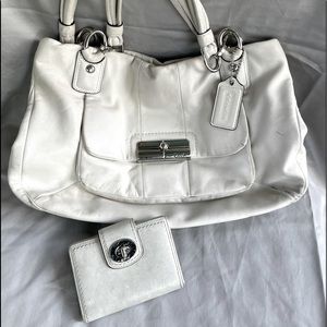 COACH Cream Satchel and Wallet Set
